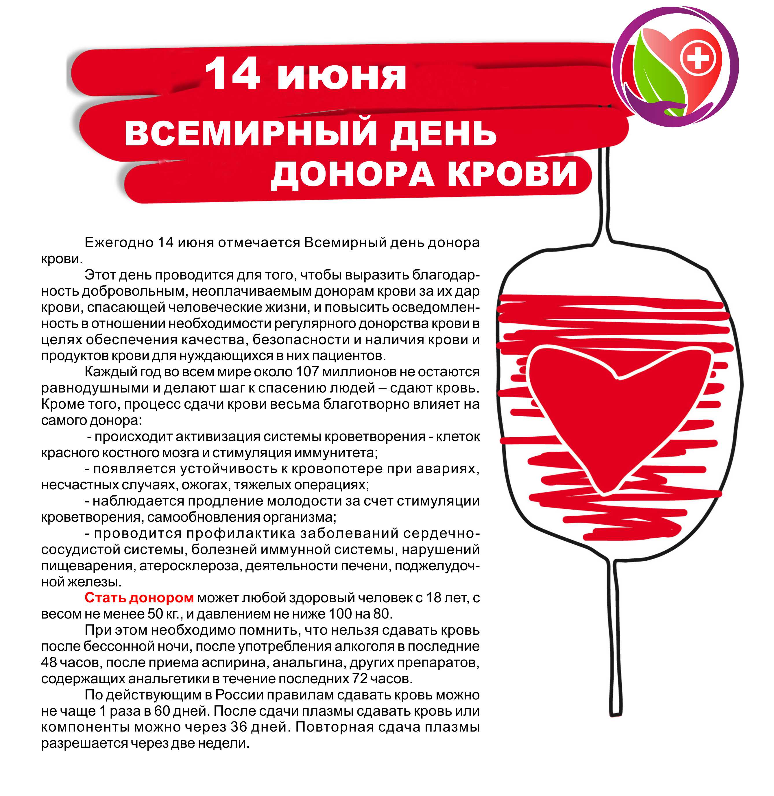 Буклет переливание крови донорство